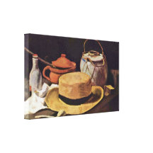 Vincent van Gogh - Still Life with Pipe and Hat Stretched Canvas Print