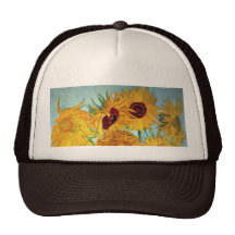 Vincent van Gogh - vase avec 12 tournesols Casquette