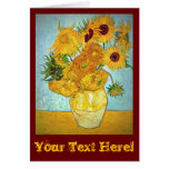 Vincent van Gogh  Vase with 12 Sunflowers  custom2 Cards
