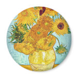 Vincent van Gogh - Vase with 12 Sunflowers Fridge Magnets