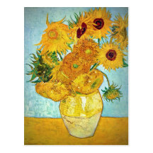 Vincent van Gogh - Vase with 12 Sunflowers Postcard