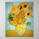 Vincent van Gogh - Vase with 12 Sunflowers Posters