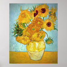 Vincent van Gogh - Vase with 12 Sunflowers Posters