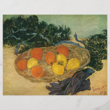 Vincent van Gogh's Basket of Fruit and Gloves 1889 Personalized Flyer