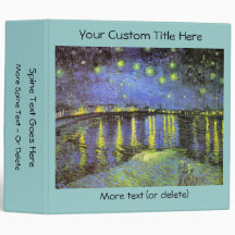 Vincent van Gogh's Starry Night Over the Rhone Binders