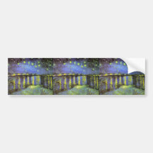 Vincent van Gogh's Starry Night Over the Rhone Bumper Stickers