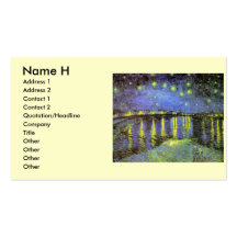 Vincent van Gogh's Starry Night Over the Rhone Business Card