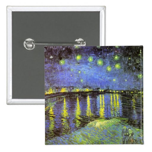 Vincent van Gogh's Starry Night Over the Rhone Button