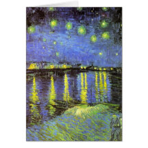 Vincent van Gogh's Starry Night Over the Rhone Greeting Card