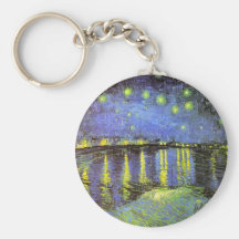 Vincent van Gogh's Starry Night Over the Rhone Key Chains