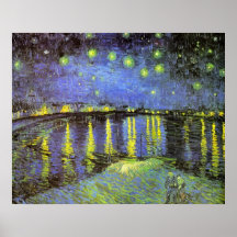 Vincent van Gogh's Starry Night Over the Rhone Poster