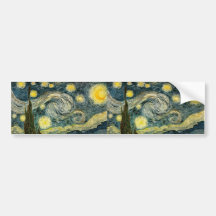 Vincent van Gogh's The Starry Night (1889) Bumper Sticker