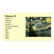 Vincent van Gogh's The Starry Night (1889) Business Card Templates