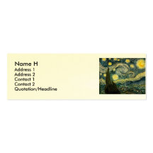 Vincent van Gogh's The Starry Night (1889) Business Card Template