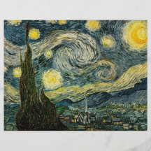 Vincent van Gogh's The Starry Night (1889) Full Color Flyer