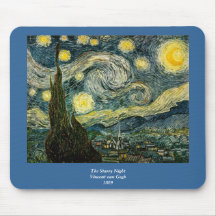 Vincent van Gogh's The Starry Night (1889) Mousepads