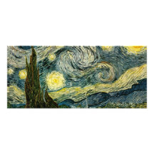 Vincent van Gogh's The Starry Night (1889) Full Colour Rack Card