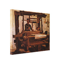 Vincent Willem van Gogh - weaver at the loom Gallery Wrap Canvas