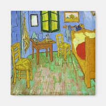 Vincent's Bedroom in Arles by Vincent Van Gogh Fridge Magnet