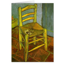 Vincent's Chair With His Pipe by Vincent van Gogh Greeting Cards