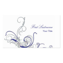 Vine Business Card (Blue)