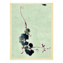 Vine with blossoms Ukiyo-e. Post Card