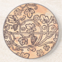 Vines and Grapes Drink Coaster