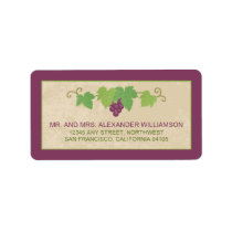Vineyard Address Label (Parchment Texture)