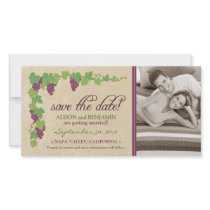 Vineyard Save the Date Announcement (Parchment) Photo Card Template