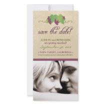 Vineyard Save the Date Announcement (Parchment) Photo Cards