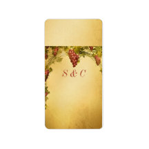 Vineyard Wedding Small Hershey's Wrapper Personalized Address Labels