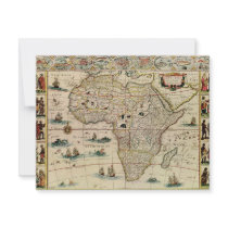 Vintage 1660's Africa Map by Willem Janszoon Blaeu