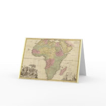 Vintage 1725 Africa Map Card