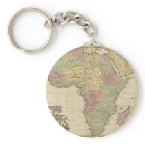 Vintage 1725 Africa Map Key Chains