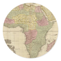 Vintage 1725 Africa Map Sticker
