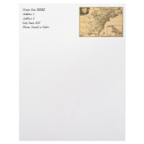 Vintage 1777 Map of American Colonies