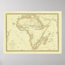 Vintage 1820 Africa Map Poster