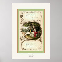 ~ vintage 1840 de carte de Valentine Poster