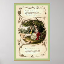 ~ vintage 1840 de carte de Valentine Posters