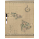 Vintage 1876 Hawaii Map -  Hawaiian Islands