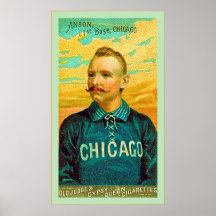 ~ vintage 1888 d'impression de base-ball affiche
