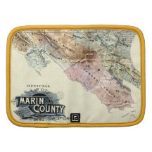Vintage 1890 Map of Marin County Folio Planners