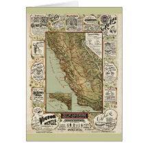 Vintage 1895 California Bicycle Cycling Map Cards