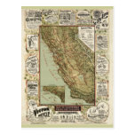 Vintage 1895 California Bicycle Cycling Map Postcards