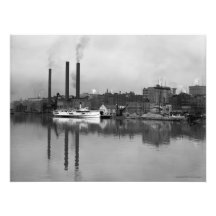 VINTAGE 1910 PHOTO of Toledo, OH Waterfront