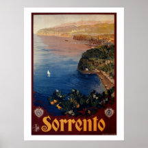 Vintage 1920s Sorrento Italian travel Poster