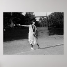 Vintage 1920s Tennis Form & Fashion Print
