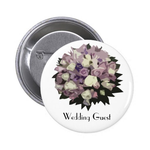 Vintage 1920s Wedding Guest Badge Pinback Button