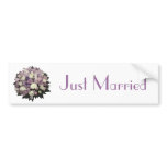 Vintage 1920s Wedding Just Married Bumper Sticker bumper stickers