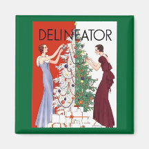 Vintage 1932 Christmas Fridge Magnet